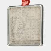 T1415S R2829E Tulare County Section Map Metalen Ornament (Links)