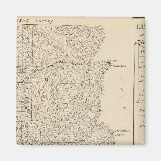 T1417S R3235E Tulare County Section Map Magneet (Voorkant)