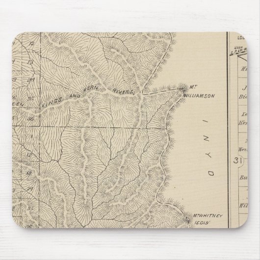 T1417S R3235E Tulare County Section Map Muismat (Voorkant)