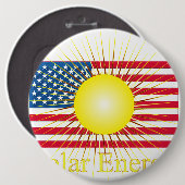T14a Zonne-energie Ronde Button 6,0 Cm (Voorkant /achterkant)