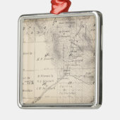 T15S R25E Tulare County Section Map Metalen Ornament (Links)