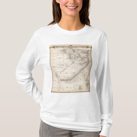 T15S R25E Tulare County Section Map T-shirt (Voorkant)