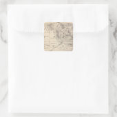 T15S R25E Tulare County Section Map Vierkante Sticker (Tas)