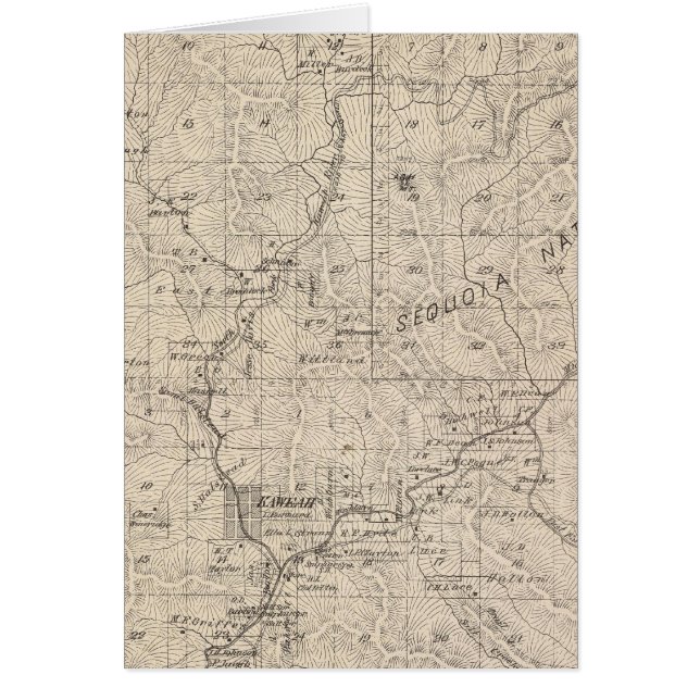 T1617S R2829E Tulare County Section Map (Voorkant)