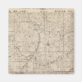 T1617S R2829E Tulare County Section Map Magneet (Voorkant)