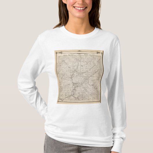 T1617S R2829E Tulare County Section Map T-shirt (Voorkant)
