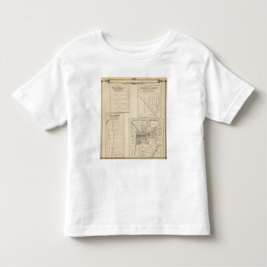 T16S R22E Tulare County Section Map Kinder Shirts (Voorkant)
