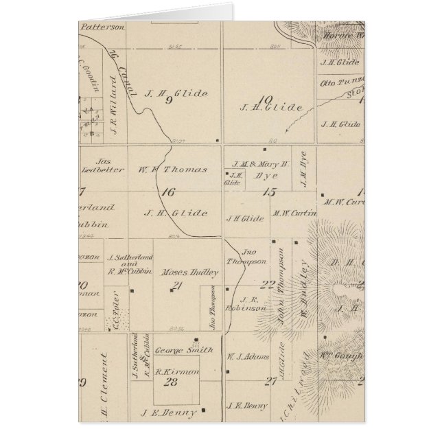 T16S R25E Tulare County Section Map (Voorkant)