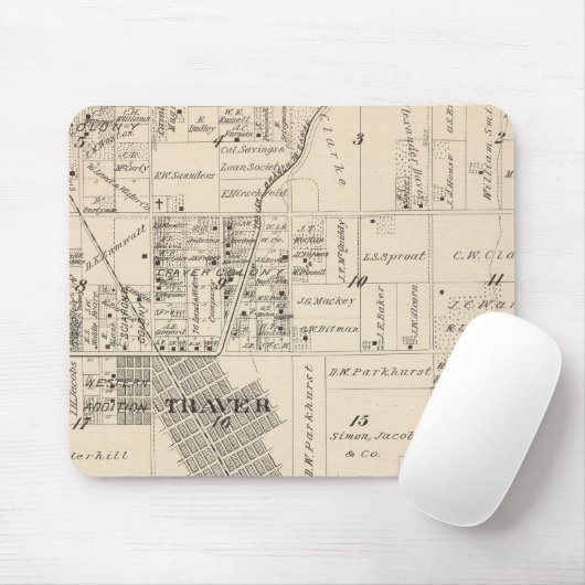 T17S R23E Tulare County Section Map Muismat (Met muis)