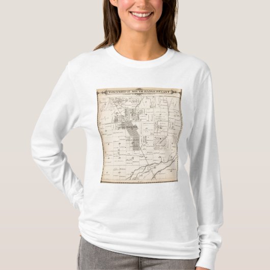 T17S R23E Tulare County Section Map T-shirt (Voorkant)
