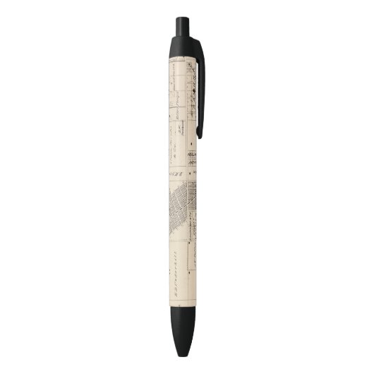 T17S R23E Tulare County Section Map Zwarte Inkt Pen (Achterkant (Verticaal))