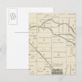 T17S R25E Tulare County Section Map Briefkaart (Voorkant / Achterkant)