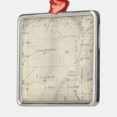 T17S R27E Tulare County Section Map Metalen Ornament (Links)
