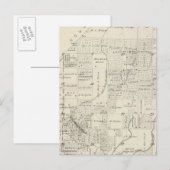 T18S R21E Tulare County Section Map Briefkaart (Voorkant / Achterkant)