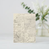 T18S R21E Tulare County Section Map Briefkaart (Staand voorkant)