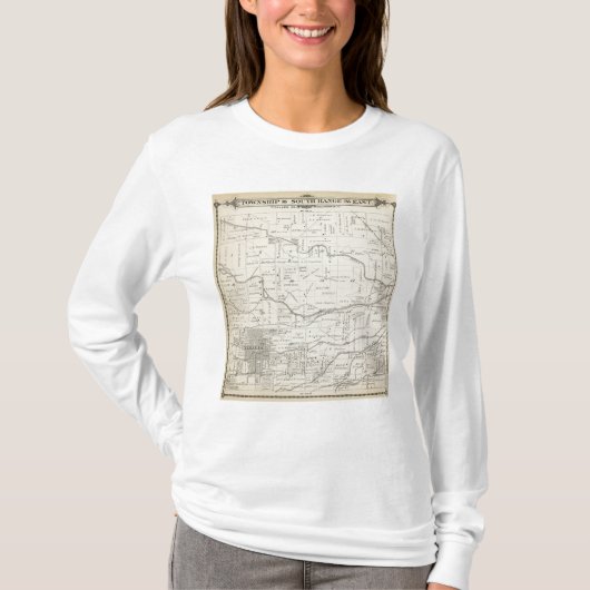 T18S R25E Tulare County Section Map T-shirt (Voorkant)