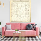 T19S R21E Tulare County Section Map Canvas Afdruk (Insitu (Woonkamer))