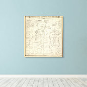 T19S R21E Tulare County Section Map Canvas Afdruk (Insitu (Houten vloer))