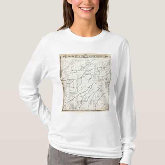 T19S R25E Tulare County Section Map T-shirt (Voorkant)