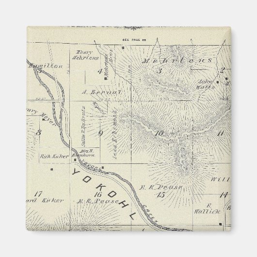 T19S R27E Tulare County Sectie Map Magneet (Voorkant)