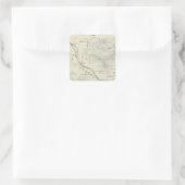 T19S R27E Tulare County Sectie Map Vierkante Sticker (Tas)