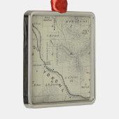 T19S R27E Tulare County Section Map Metalen Ornament (Rechts)