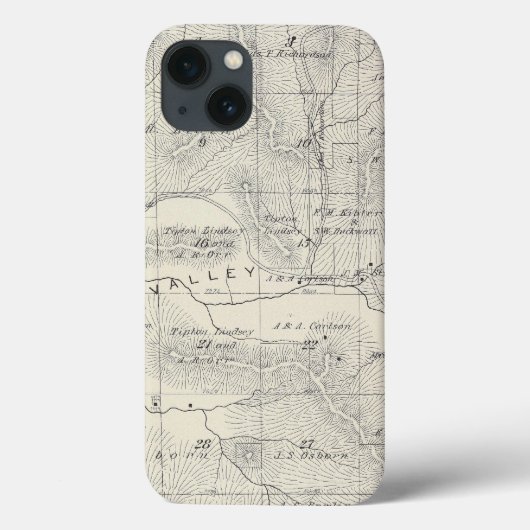 T19S R28E Tulare County Section Map Case-Mate iPhone Case (Achterkant)