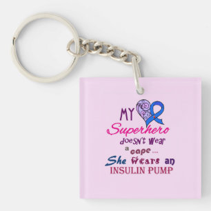 T1 Diabetes Awareness Sleutelhanger My Superheld