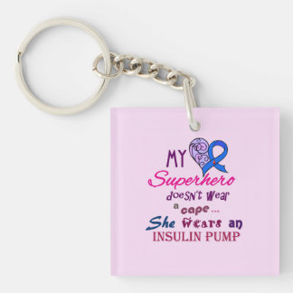 T1 Diabetes Awareness Sleutelhanger My Superheld