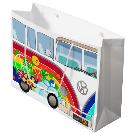 T1 hippie groot cadeauzakje (Voorkant Gekanteld)