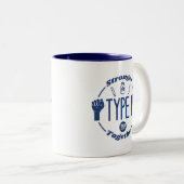 T1 Sterkere verbinding Tweekleurige Koffiemok (Voorkant rechts)