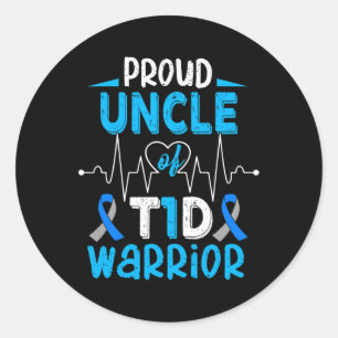 T1d Bereid Oom Diabetes Bewustheid Type 1 Insuline Ronde Sticker