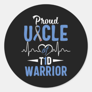 T1d Bereid Oom Diabetes Bewustheid Type 1 Insuline Ronde Sticker