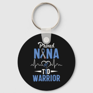 T1D Bereide Nana Diabetes Awareness Type 1 Insulin Sleutelhanger