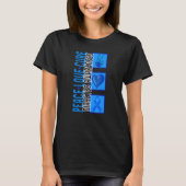 T1d Bewustmakingsmaand Vredesliefhebber Blauw T-shirt (Voorkant)