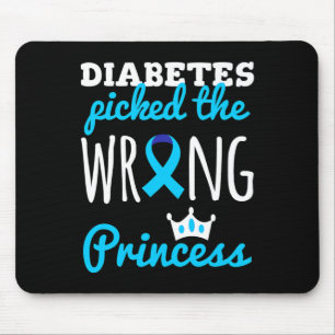 T1d Bewustzijn Prinses Meisjes Diabetische Diabete Muismat
