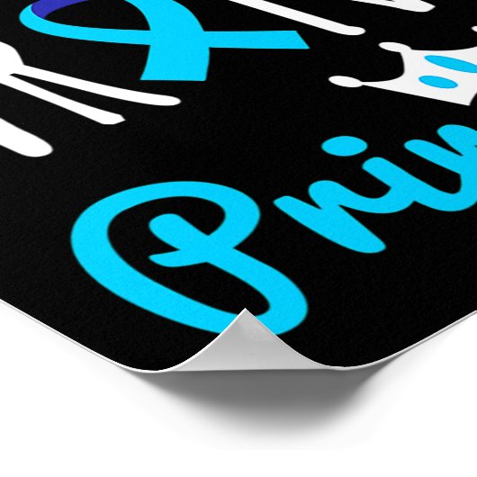 T1d Bewustzijn Prinses Meisjes Diabetische Diabete Poster (Hoek)