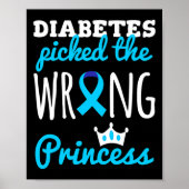 T1d Bewustzijn Prinses Meisjes Diabetische Diabete Poster (Voorkant)