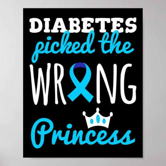 T1d Bewustzijn Prinses Meisjes Diabetische Diabete Poster (Voorkant)