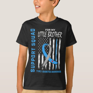 T1d-bewustzijnsvlag Kleine broer Type 1-diabetes T-shirt