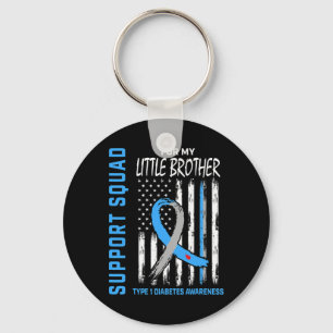 T1d Bewustzijnsvlag Little Brother Type 1 Diabetes Sleutelhanger