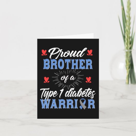T1D Broederdiabetes type 1 Kaart (Voorkant)