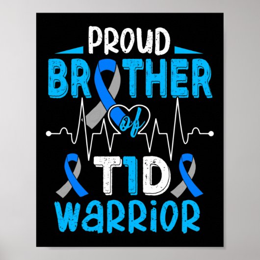 T1D Broederdiabetes type 1 Poster (Voorkant)