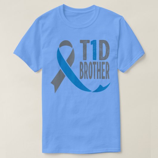 T1D Broer, Funny Gift for Diabetic Mannen, Diabete T-shirt (Design voorkant)