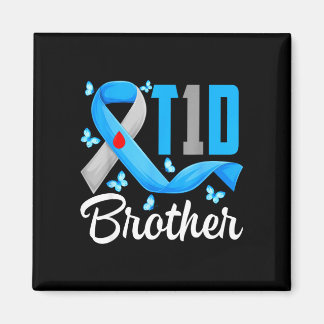 T1d broer type 1 diabetes bewustzijn blauw grijs magneet