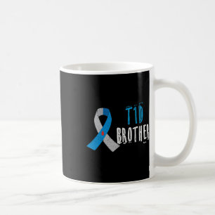T1d Brother Blue Ribbon Type 1 Diabetes Awareness Koffiemok