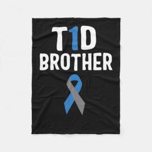 T1d Brother Diabetes Awareness Type 1 Insulinepanc Fleece Deken