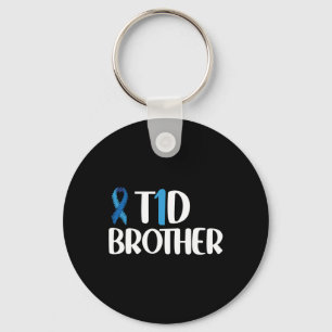 T1d Brother Type 1 Diabetes Awareness Brother Kind Sleutelhanger