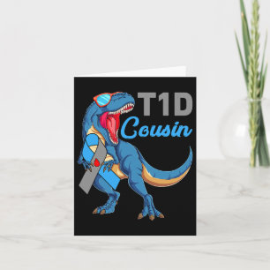 T1d Cousin Type 1 Diabetes Awareness Month Dinosau Kaart