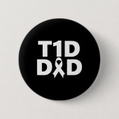 T1d Dad Diabetes Awareness  Ronde Button 5,7 Cm (Voorkant)